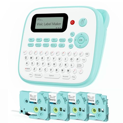 Vixic D210S Label Maker with 4 Tapes