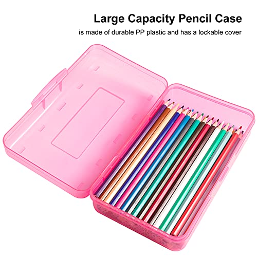 DANRONG Pink Large Capacity Pencil Box