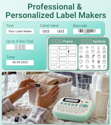 Vixic D210S Label Maker with 4 Tapes