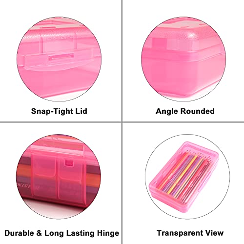 DANRONG Pink Large Capacity Pencil Box