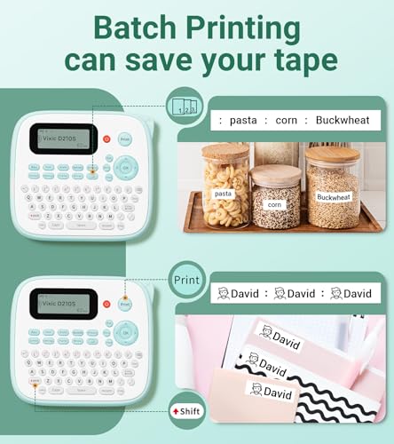 Vixic D210S Label Maker with 4 Tapes