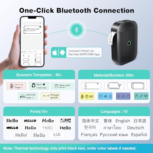 Bluetooth Label Maker for Home and Office Use