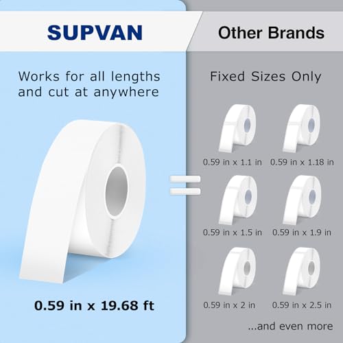SUPVAN E10 Bluetooth Label Maker - Waterproof, Versatile