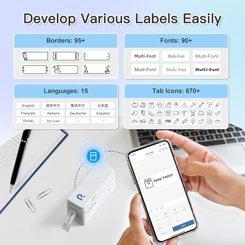 POLONO P31S Portable Bluetooth Label Maker Machine