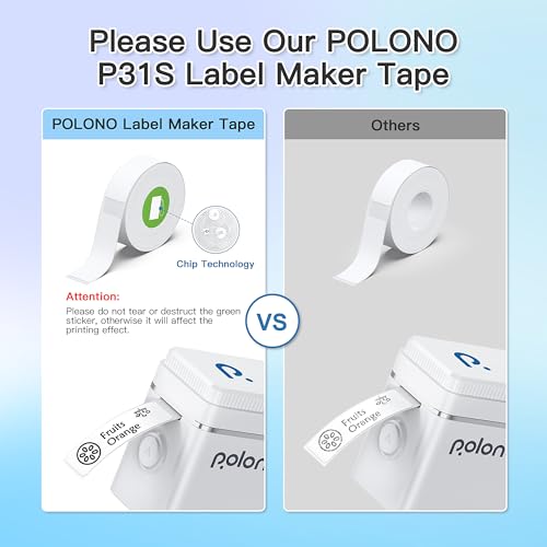 POLONO P31S Portable Bluetooth Label Maker Machine