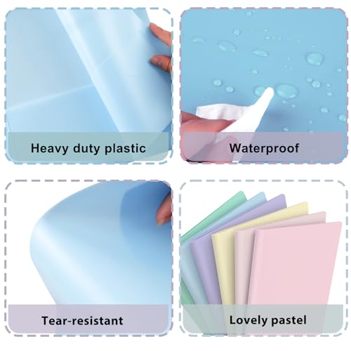 6-Pack Colored Two Pocket Folders for School