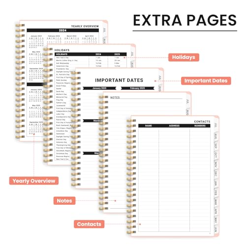 2024-2025 Academic Planner - A5 Pink Calendar