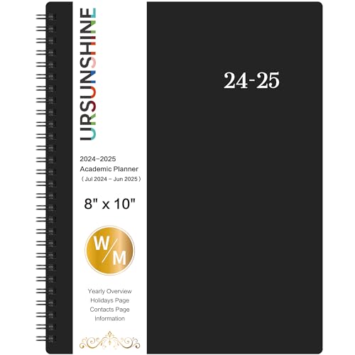 2024-2025 Weekly & Monthly Planner - Black