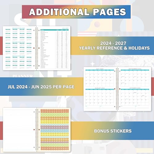 2024-2025 Student Planner with Stickers and Binding