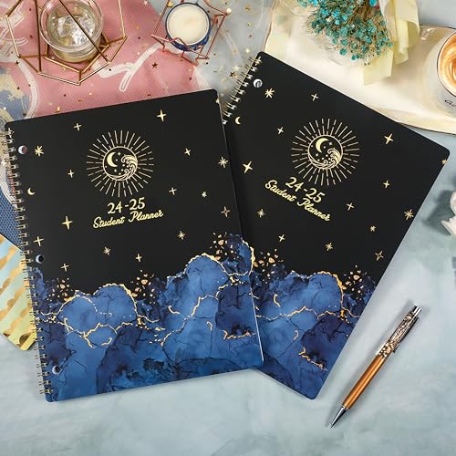 Academic Planner 2024-2025 with Monthly Tabs and Stickers