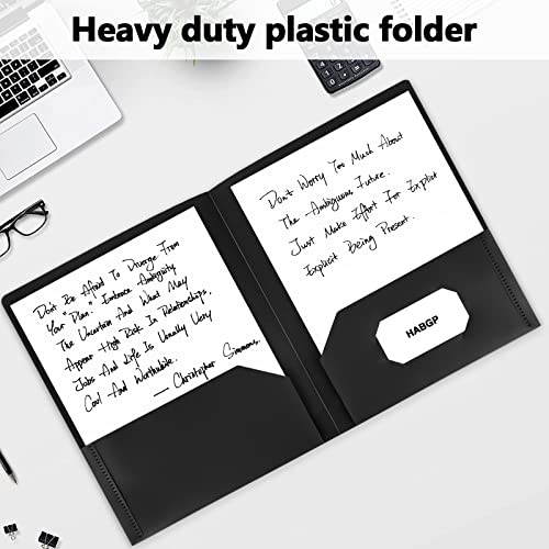 6 Pack Black 2 Pocket File Folders