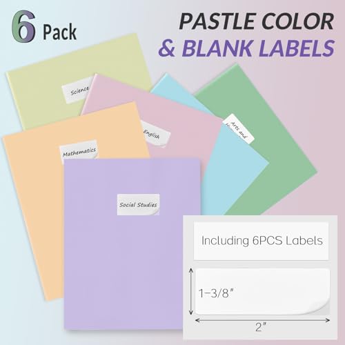Soeez 6-Pack Heavy Duty Pocket Folders Set