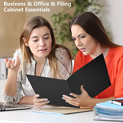 6 Pack Black 2 Pocket File Folders