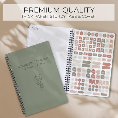 2024-2025 Academic Planner: Daily & Monthly Spreads