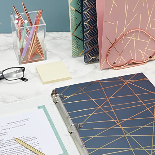 6 Geometric Pocket Folders - 6 Pack Set