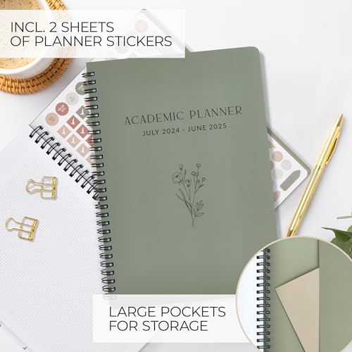 2024-2025 Academic Planner: Daily & Monthly Spreads