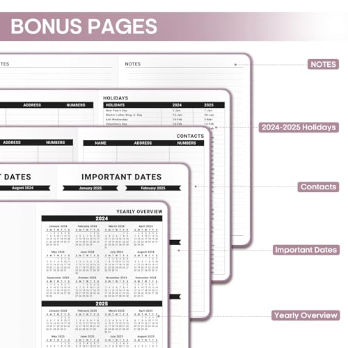 2024-2025 Academic Planner: Monthly & Weekly Organizer