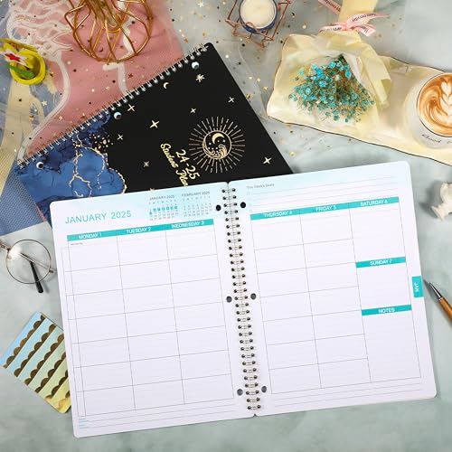 Academic Planner 2024-2025 with Monthly Tabs and Stickers