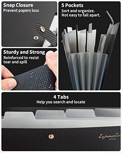 Soeez Cute 5-Pocket Accordion File Organizer