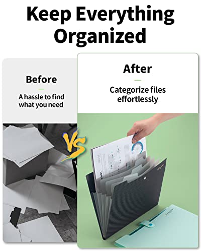Soeez Cute 5-Pocket Accordion File Organizer