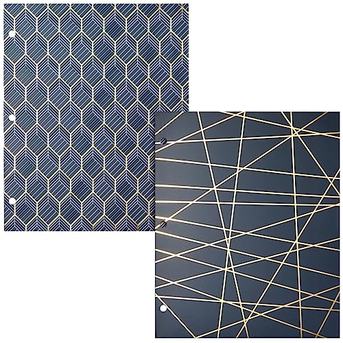 6 Geometric Pocket Folders - 6 Pack Set