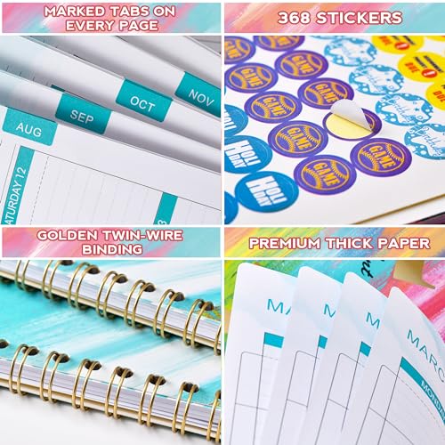 2024-2025 Academic Planner with Stickers and 3-Holes