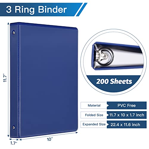 6-Pack 1-Inch Basic Binders with Pockets