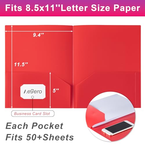 Durable 7-Pack Assorted Plastic File Folders