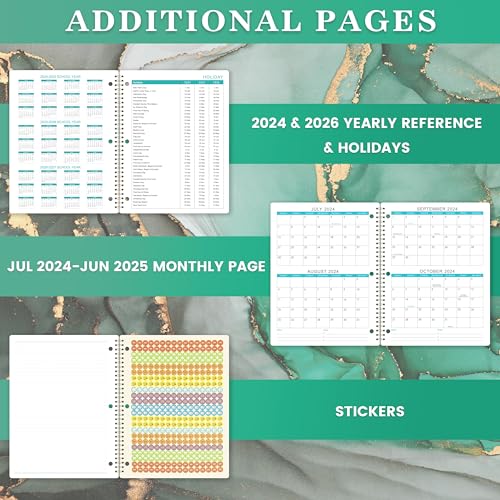 2024-2025 Student Planner with Stickers - Green