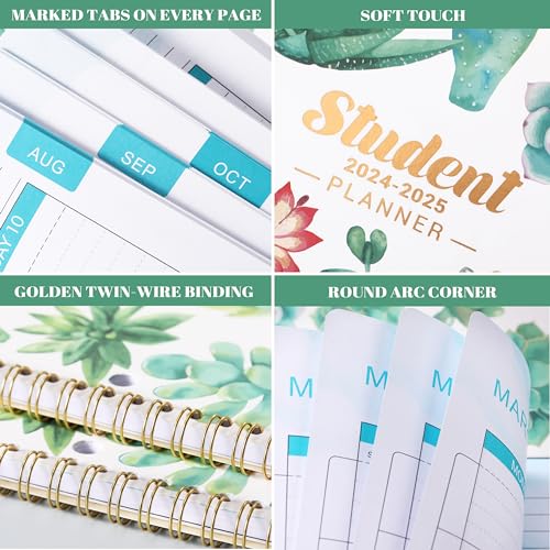 2024-2025 Student Planner: Monthly & Weekly Organizer