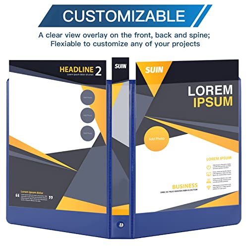 6-Pack 1-Inch Basic Binders with Pockets