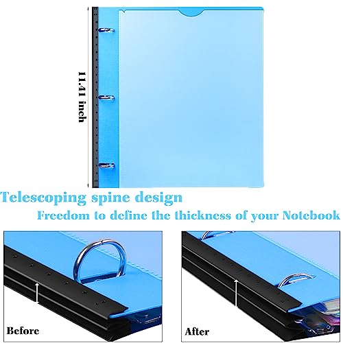 INFUN Telescoping Refillable 3-Ring Binder - Blue