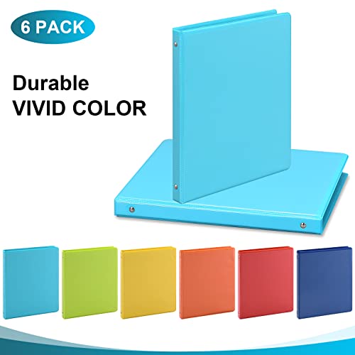 6-Pack 1-Inch Basic Binders with Pockets