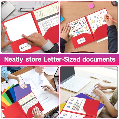 Durable 7-Pack Assorted Plastic File Folders