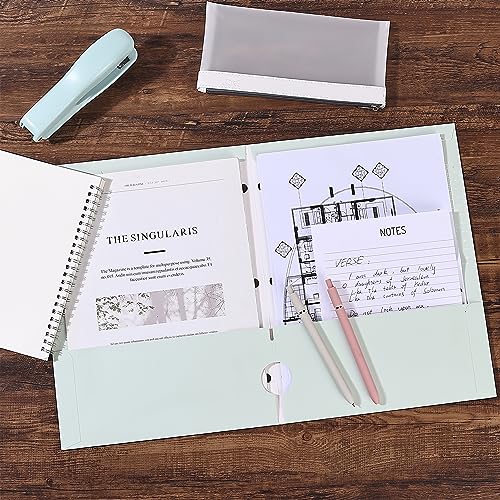 Pastel Pocket Folders 4-Pack for School Use