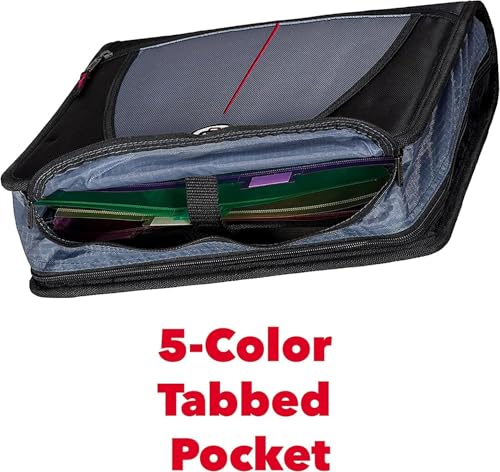 Mighty Zip Tab 3" Zipper Binder - Jet Black
