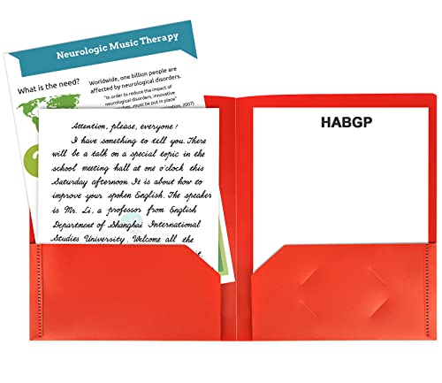 Colorful Heavy Duty Two Pocket Plastic Folders