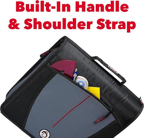 Mighty Zip Tab 3" Zipper Binder - Jet Black