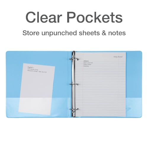 Cardinal Pastel 3 Ring Binders, 1.5 Inch, 4 Pack