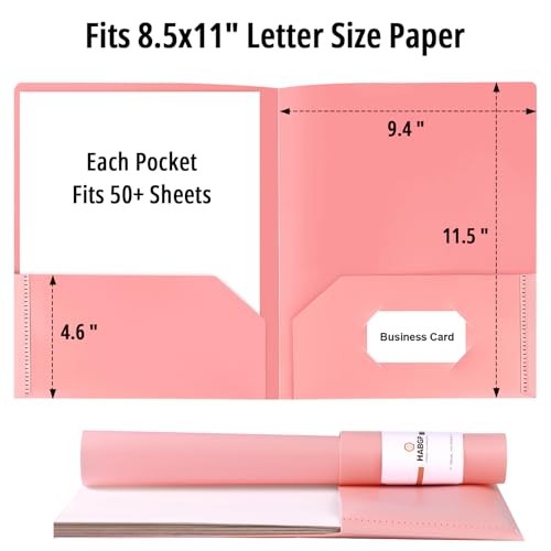 Pastel 6-Pack Colored File Folders with Pockets