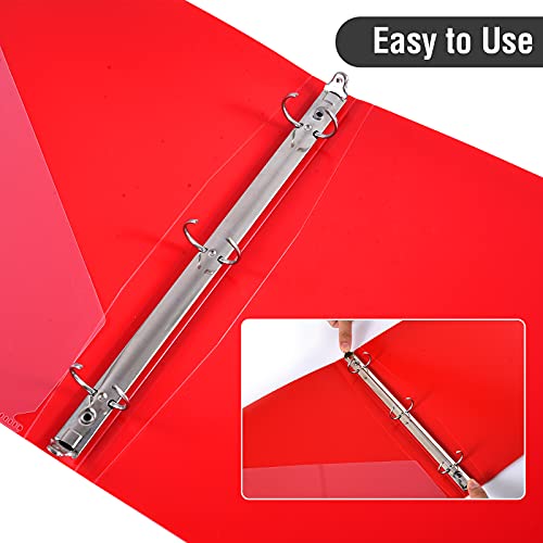 Assorted 1-Inch 3-Ring Binders with Pockets, 4-Pack