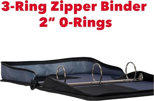 Case-It Classic Midnight Blue Zipper Binder