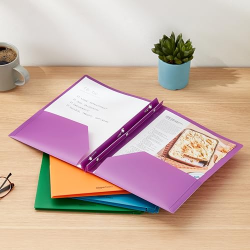 Assorted Heavy Duty 2-Pocket Plastic Folders, 12-Pack