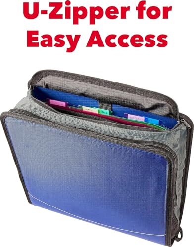 Mighty Zip Tab Zipper Binder with Expanding File