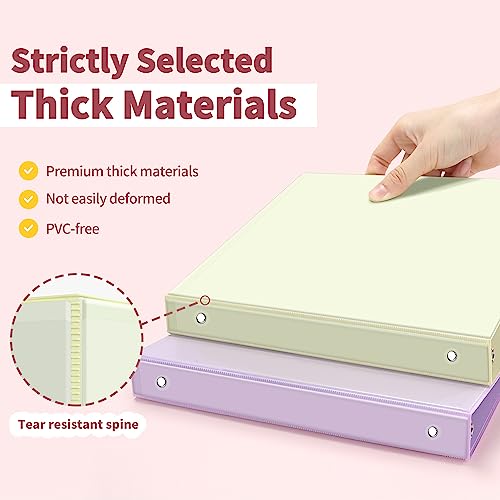 SUNEE 4-Pack 0.5 Inch Clear View Binders