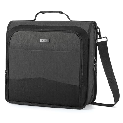 MoKo 3-Inch Zipper Binder with Shoulder Strap