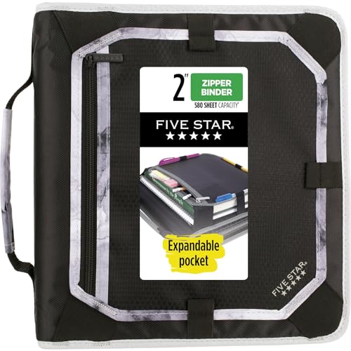 Five Star 2-Inch Zipper Binder with Expansion Panel