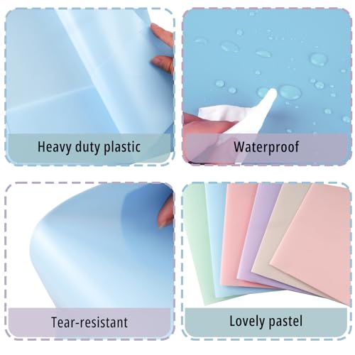 Pastel 6-Pack Colored File Folders with Pockets