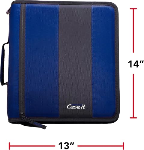 Case-It Classic Midnight Blue Zipper Binder