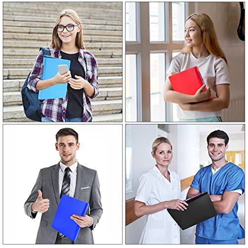 Assorted 1-Inch 3-Ring Binders with Pockets, 4-Pack